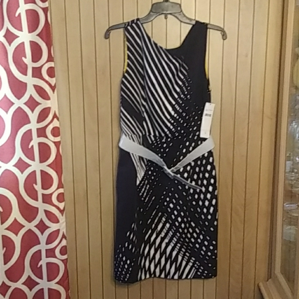 Chetta B Sunhee New Navy White Dress